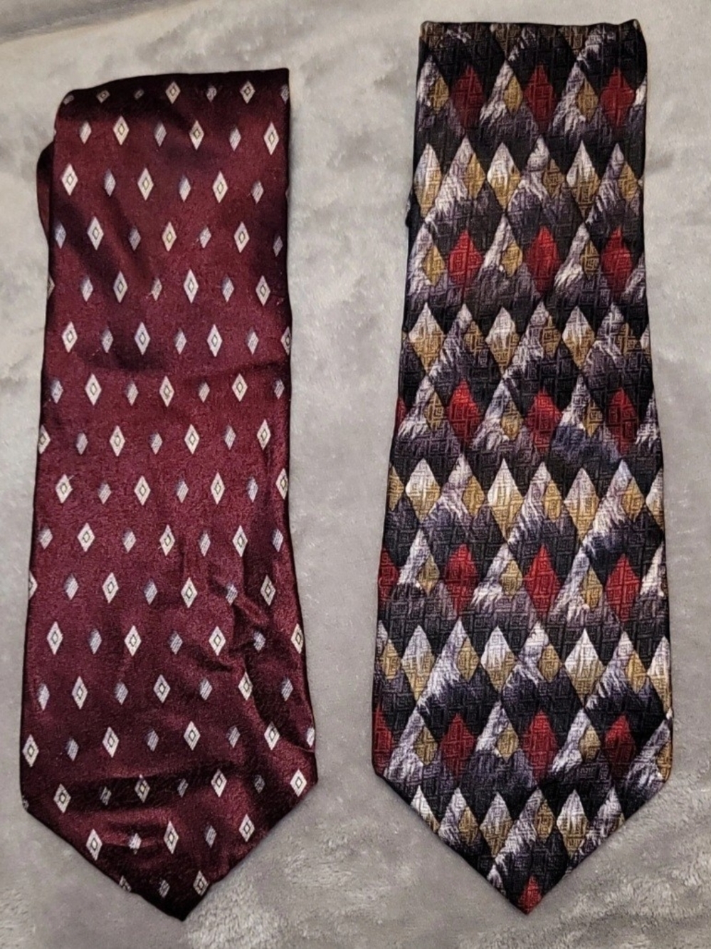 Pierre Cardin Burgundy Silk Ties (Set of 2)